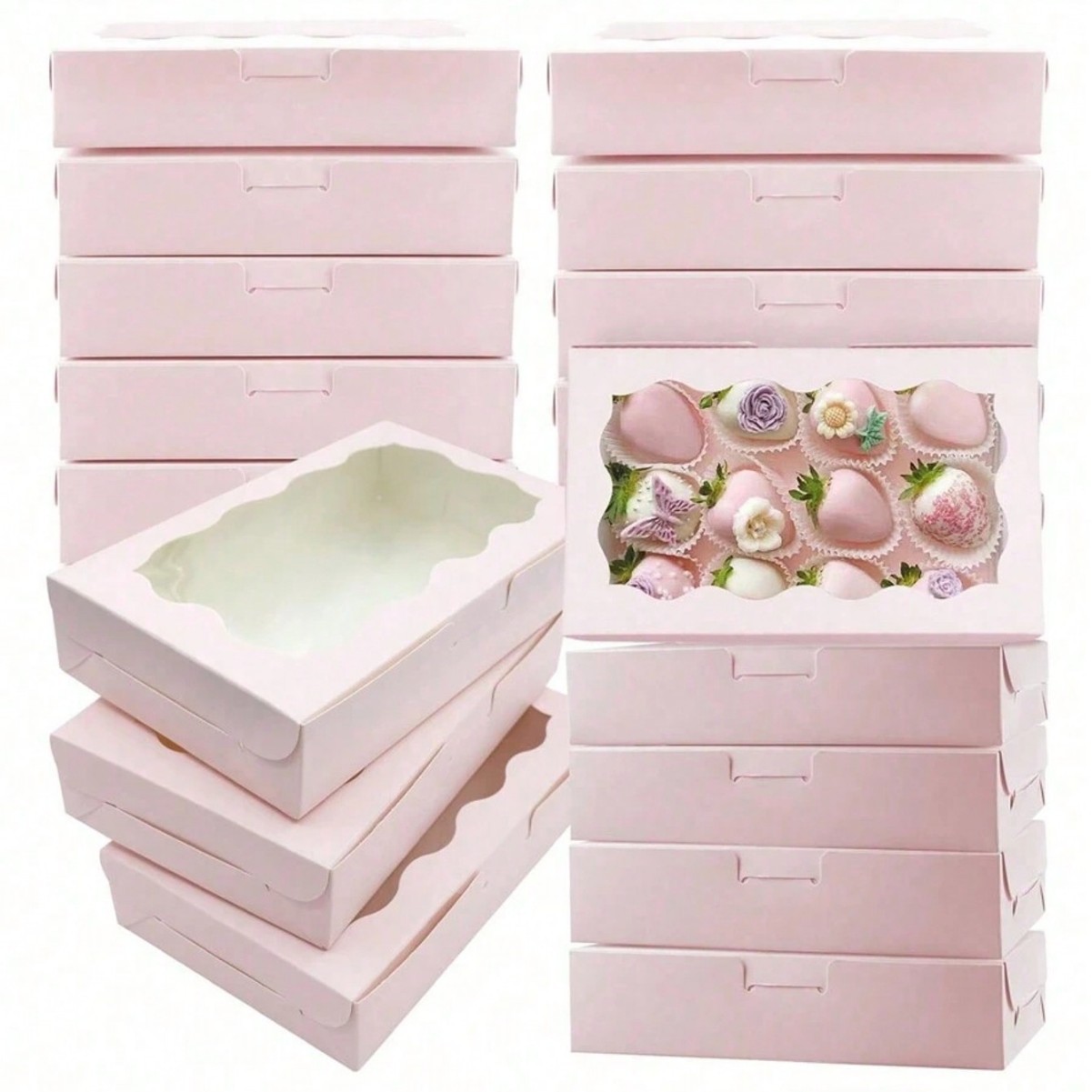 Wedding Cake Supply - 10/30/50Pcs 크래프트 종이 케이크 사탕 상자