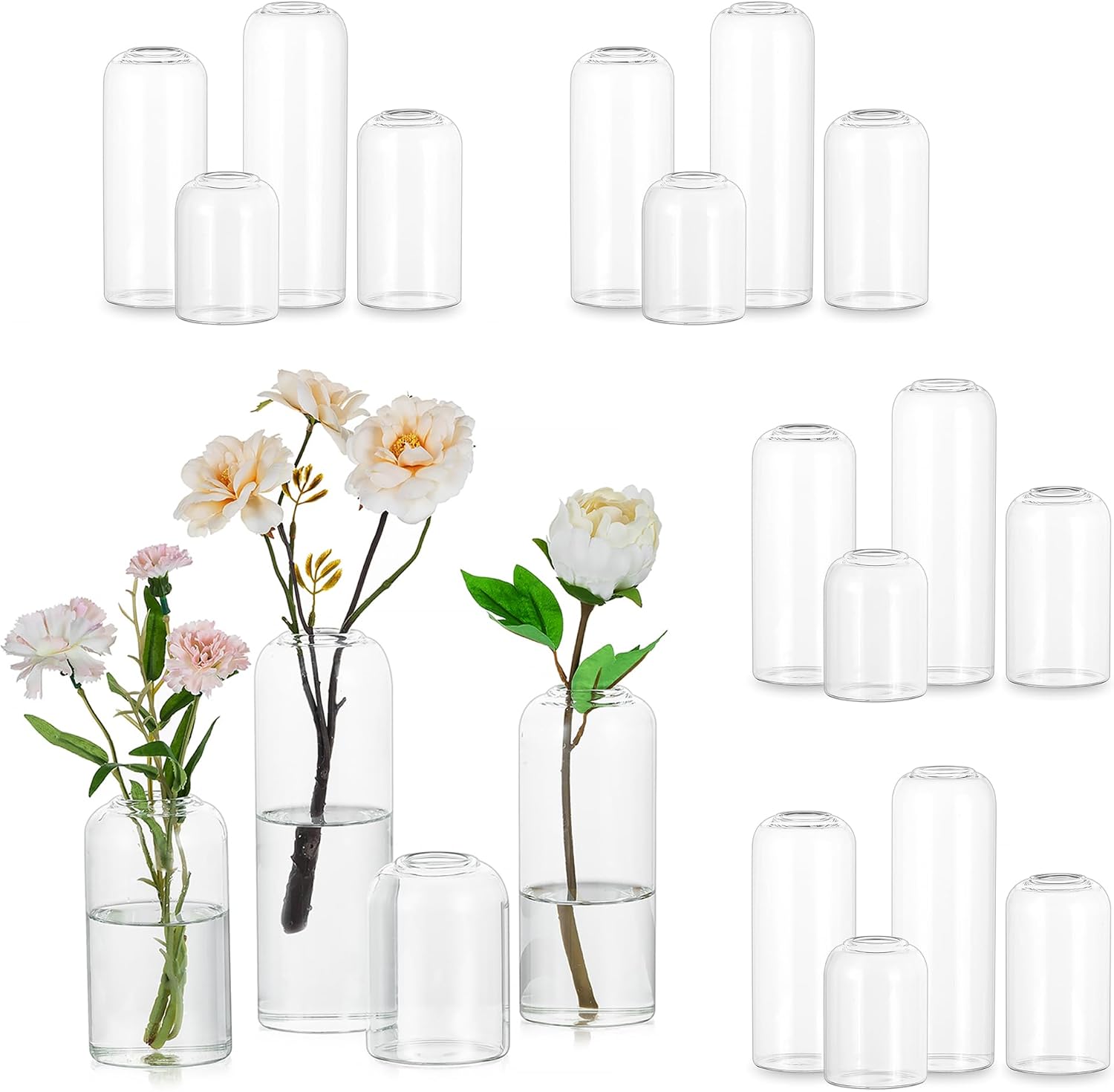 Centerpiece Vase Tall - 휴워리 유리 꽃병: 20개입 모던 투명