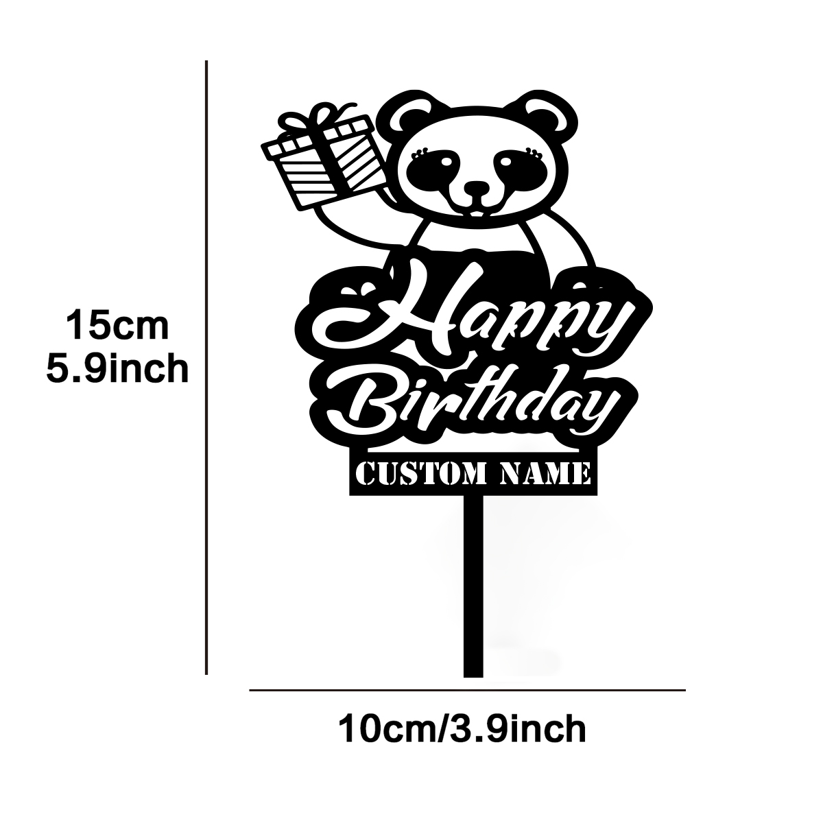 Wedding Cake Supply - 1PC 귀여운 곰 패턴의 생일 축하