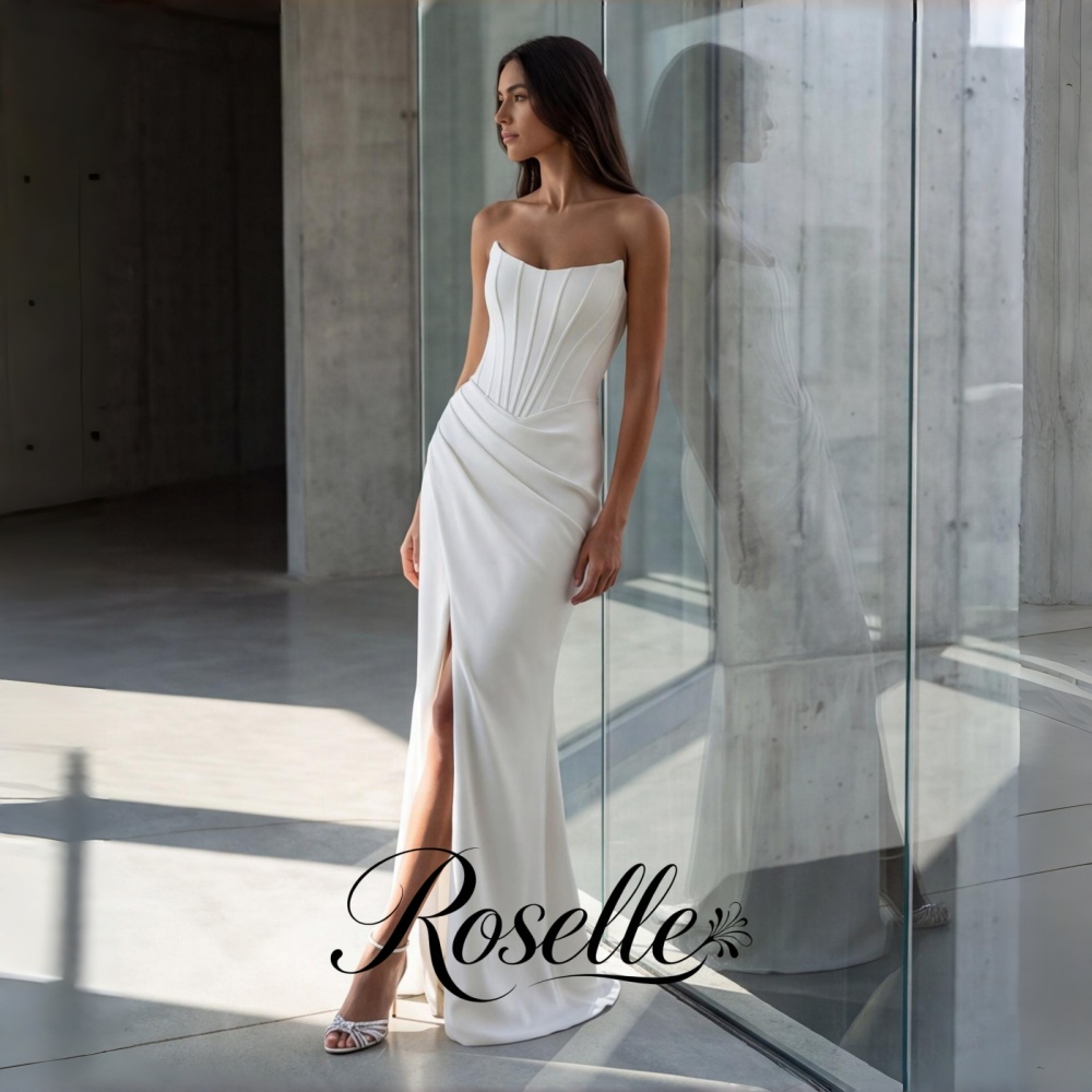 ROSELLE 머메이드 심플하고 우아한 웨딩 드레스 민 - Wedding Qw 리뷰 및 가격