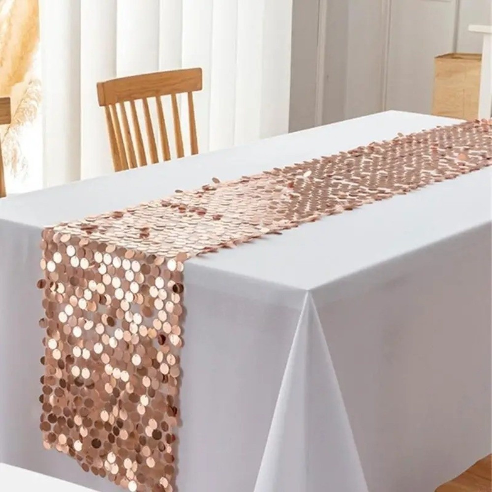 물고기 비늘 모양 스팽글 테이블 러너 고급스러운 반짝이 - Table Runner Sequin 리뷰 및 가격