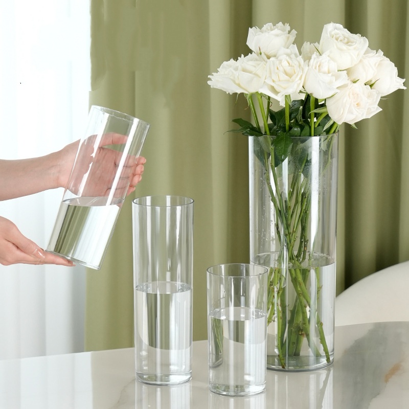 새로운 아크릴 투명 원통형 꽃병, 웨딩 센터피스, 수경 - Centerpiece Vase Tall 리뷰 및 가격