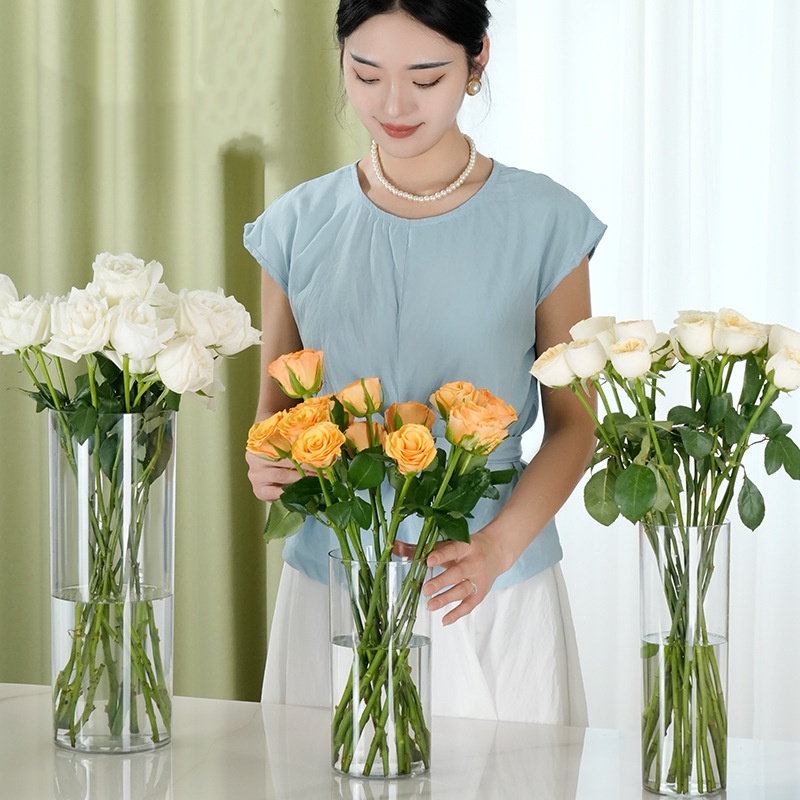 새로운 아크릴 투명 원통형 꽃병, 웨딩 센터피스, 수경 - Centerpiece Vase Tall 리뷰 및 가격
