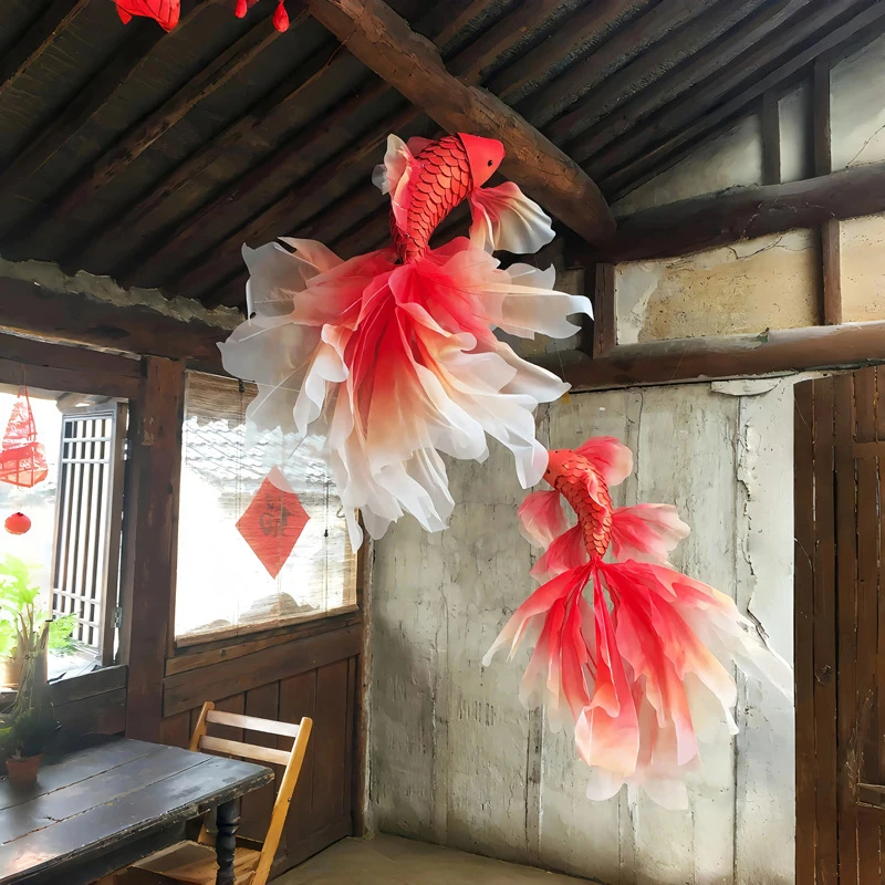1Pc 수제 붉은 물고기 잉어 장면 새해 장식품 쇼핑  - Wedding Supply Shops 리뷰 및 가격