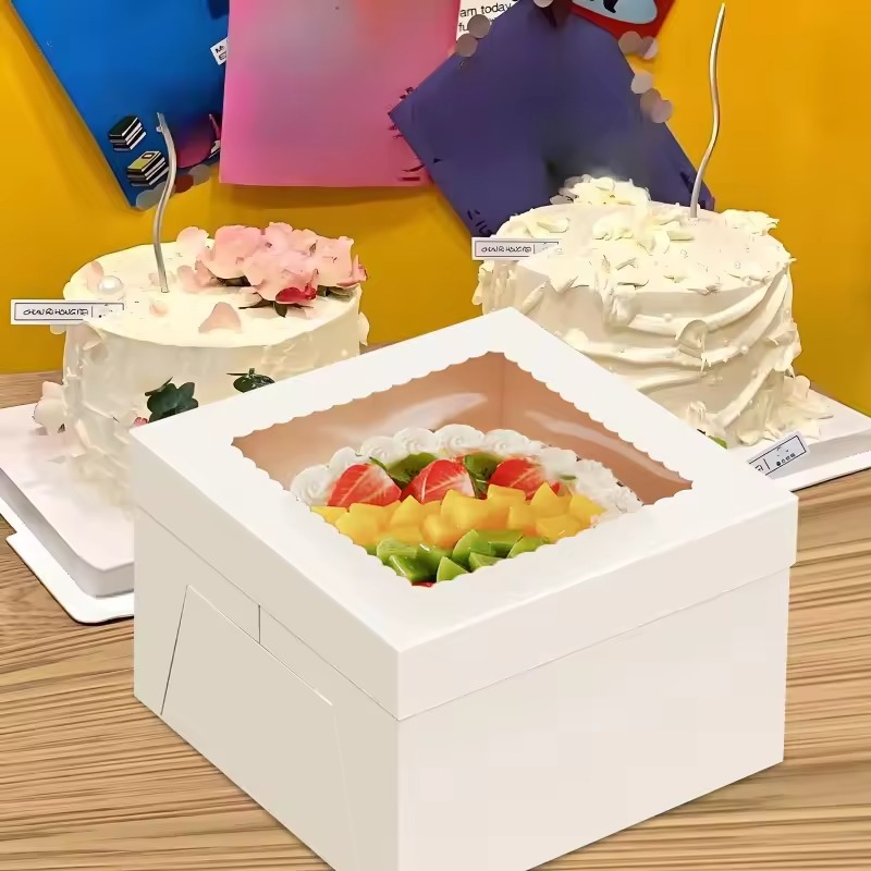Yes2/4/6PCS 창문이 있는 일회용 흰색 케이크  - Wedding Cake Supply 리뷰 및 가격