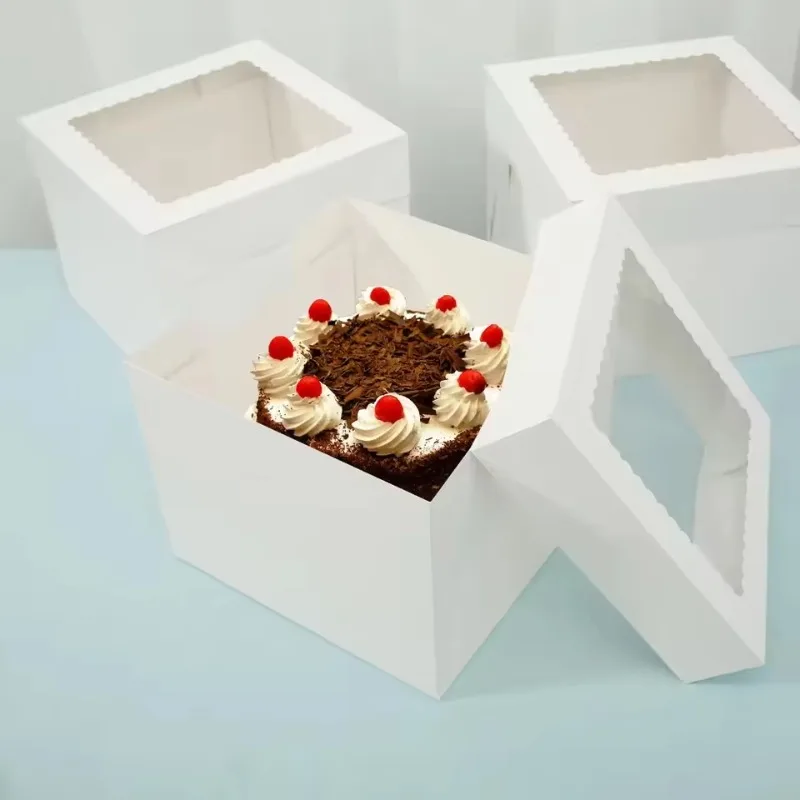 Yes2/4/6PCS 창문이 있는 일회용 흰색 케이크  - Wedding Cake Supply 리뷰 및 가격