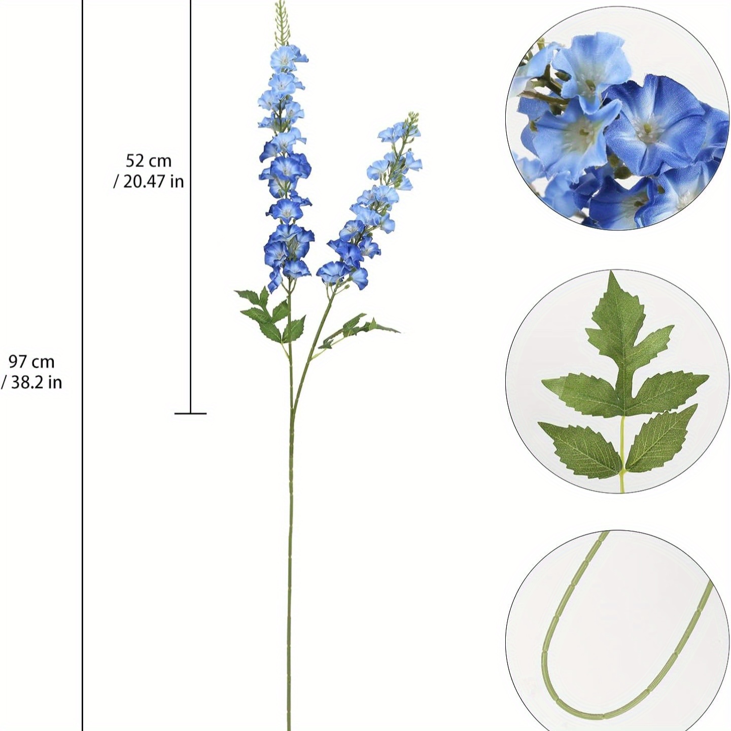 6팩 38.2인치 인조 델피늄 꽃, 가정용 웨딩 센터피 - Centerpiece Vase Tall 리뷰 및 가격