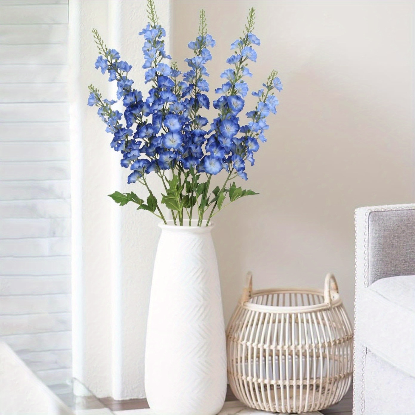 6팩 38.2인치 인조 델피늄 꽃, 가정용 웨딩 센터피 - Centerpiece Vase Tall 리뷰 및 가격