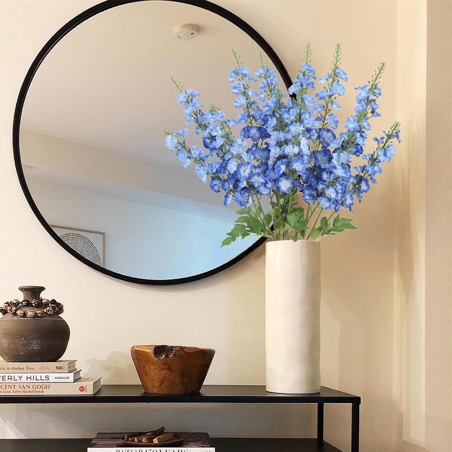6팩 38.2인치 인조 델피늄 꽃, 가정용 웨딩 센터피 - Centerpiece Vase Tall 리뷰 및 가격