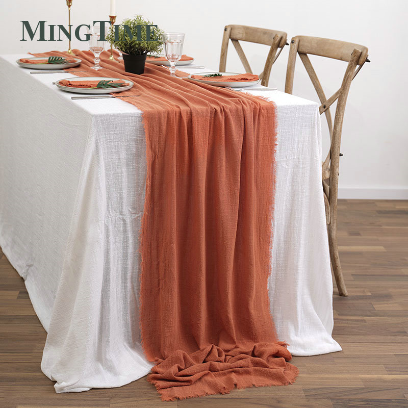 테이블 러너 소박한 코튼 거즈 식사 삼베 레트로 버 질 - Wedding Supply Rentals 리뷰 및 가격