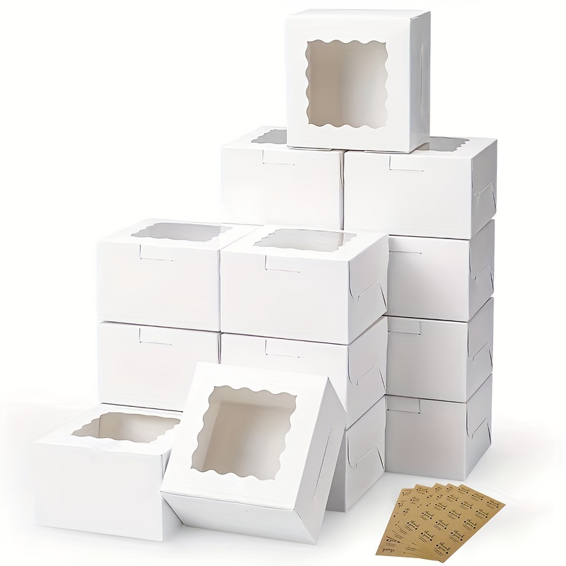 10Pcs 크래프트 종이 케이크 사탕 상자 오픈 윈도우 - Wedding Cake Supply 리뷰 및 가격