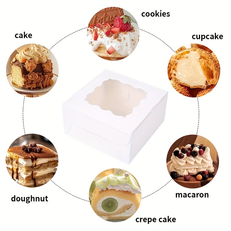 10Pcs 크래프트 종이 케이크 사탕 상자 오픈 윈도우 - Wedding Cake Supply 리뷰 및 가격