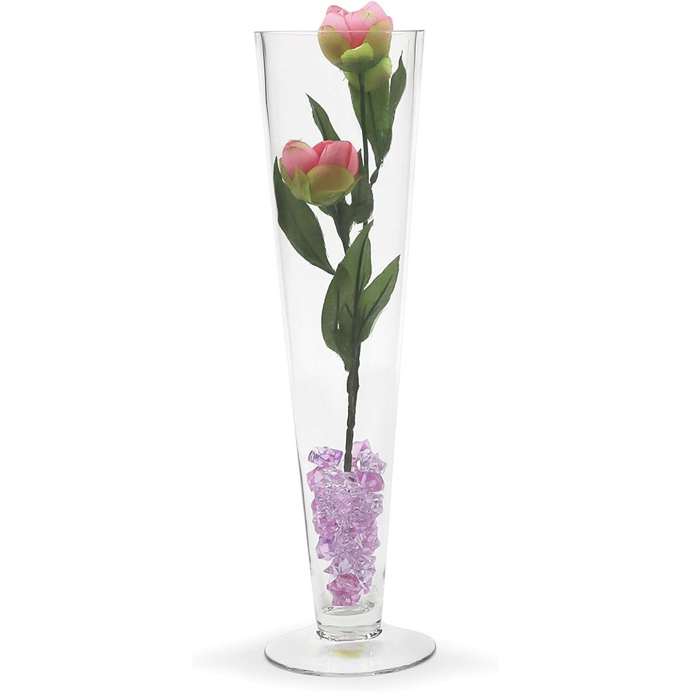 WGV 트럼펫 유리 화병 대량 판매, 입구 지름 4인치 - Centerpiece Vase Tall 리뷰 및 가격