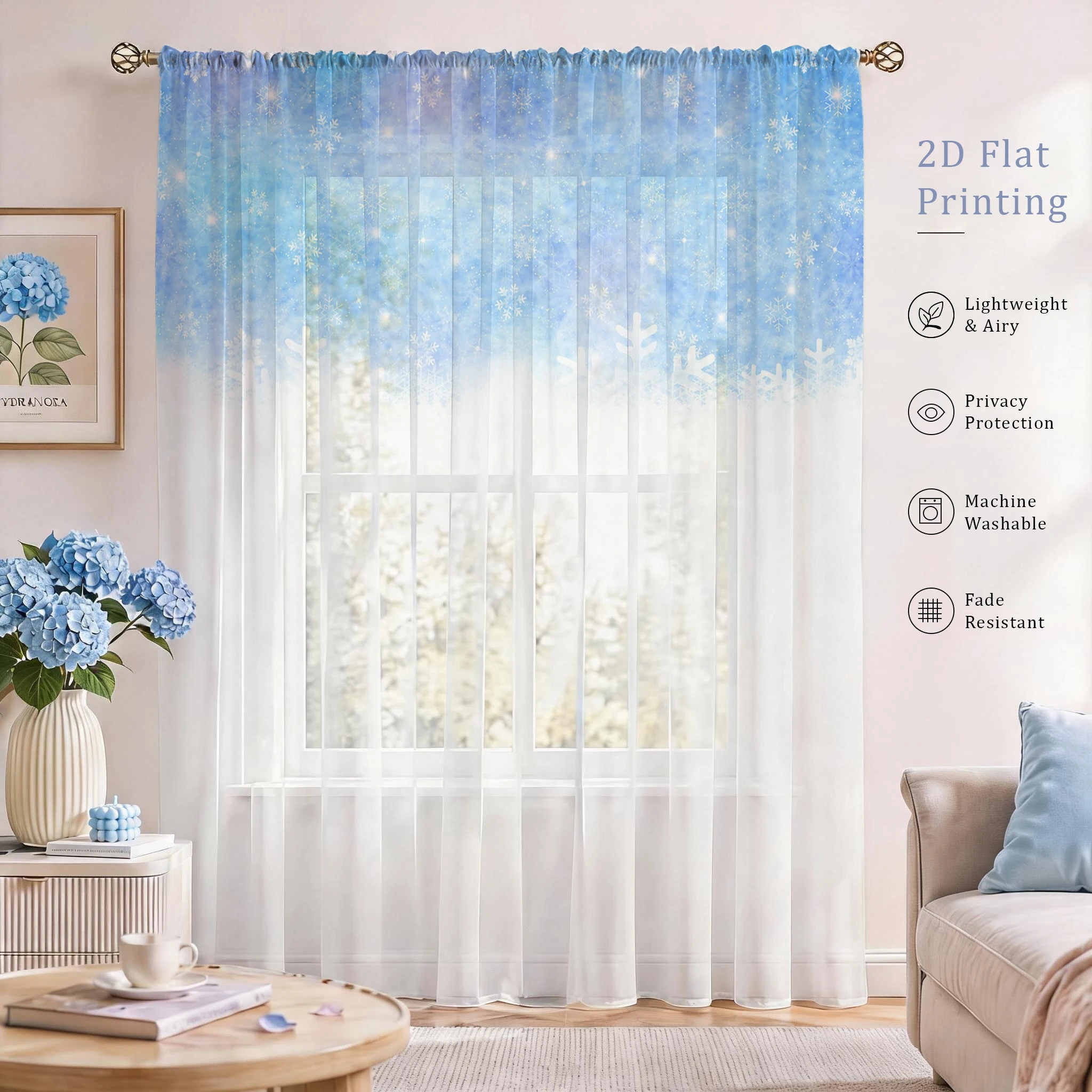 플로럴 그라데이션 시어 커튼, 거실/침실/아이방용 고품 - Good Floral & Wedding Decor Supply 리뷰 및 가격